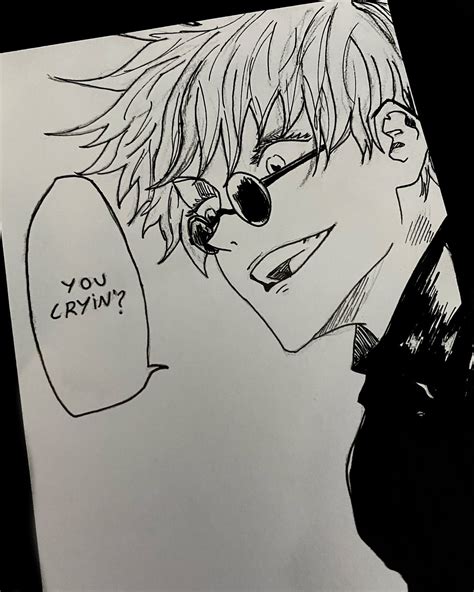 Gojo You Crying | Anime guys, Manga tattoo, Best anime drawings