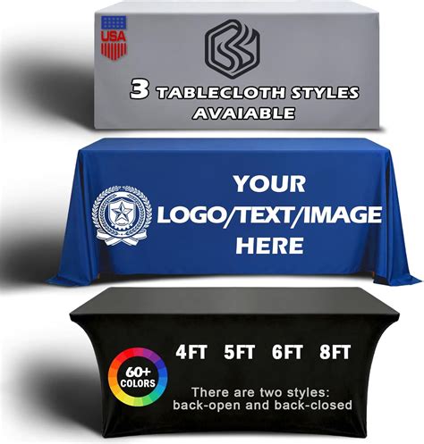 Amazon.com: Custom Table Cloth with Business Logo, Personalized Table ...