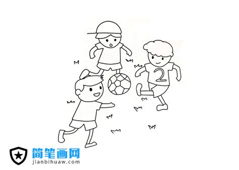 踢球简笔画 的图像结果