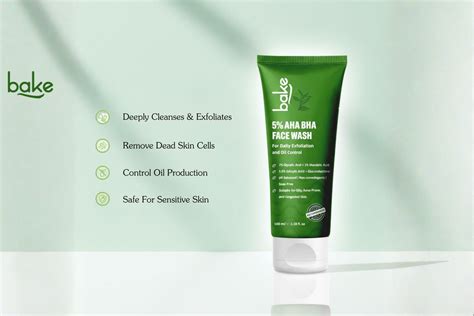 Bake 5% AHA BHA Face Wash: Deep Exfoliation & Clear Skin Made Easy