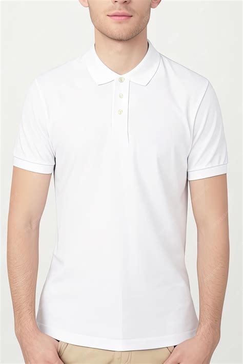 Premium AI Image | man in white polo shirt in studio shot
