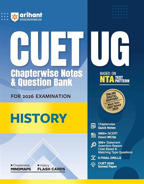 Arihant CUET UG 2026 History Chapterwise Notes & Question Bank | Based ...