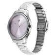 Buy Online Fastrack Stunners Quartz Analog Pink Dial Silver Metal Strap ...