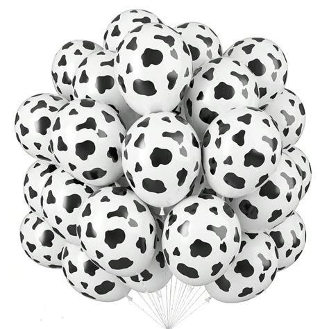 25/50 pezzi di palloncini in lattice a stampa mucca, decorazioni per ...