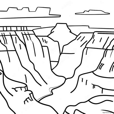 Grand Canyon Scenic View Coloring Page (29583-23856)