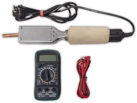Vtronix 220V Heavy-Duty 240Watts Wooden Soldering Iron with Multimeter ...