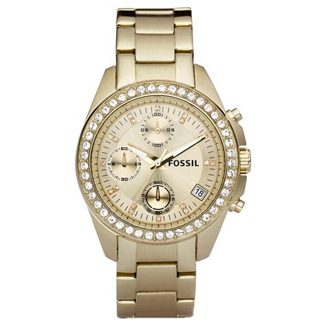 Fossil Chronograph Champagne Dial Women's Watch - ES2683 : Amazon.in ...