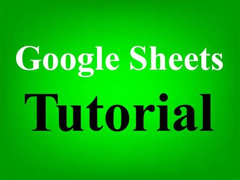 Image result for Google Sheet Tutorials