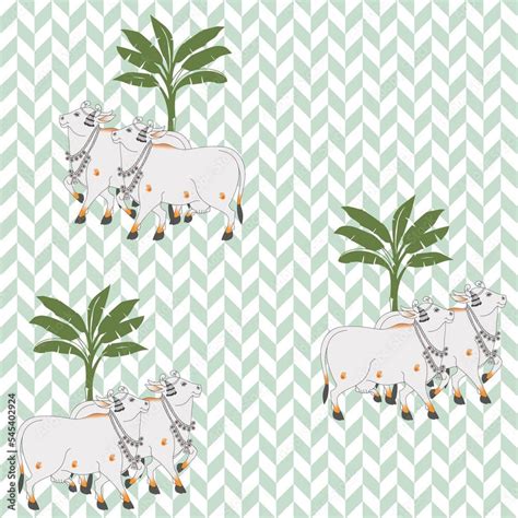 Cow Pichwai Pattern Wallpaper – Myindianthings