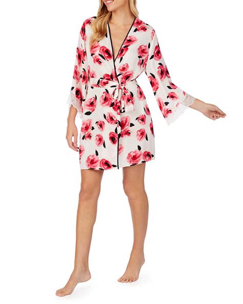 Kate Spade New York Rose Pop Charmeuse Robe | Editorialist