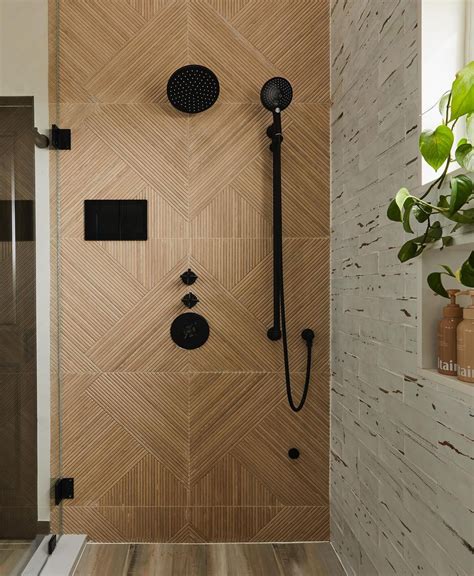 21 Beautiful Wood Tile Shower Ideas That Wow - Addicted To Organization