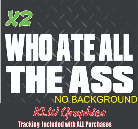 I Eat Ass Rude Decal Sticker Prank Funny Car Turbo Diesel Truck Crew ...