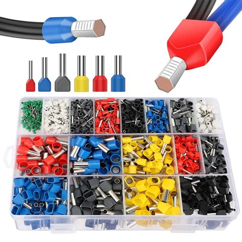 Lytool Double Wire Ferrule Kit, 1200pcs Ferrules Terminal Set ...