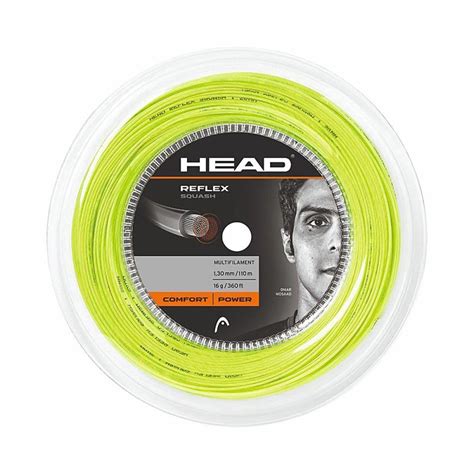 Buy HEAD Reflex Squash Racquet Reel 18L (Yellow) Online at Low Prices ...