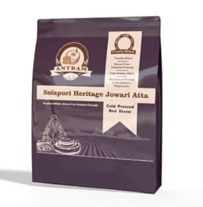 Antram Solapuri Jowar Vedic Chakki Atta 2kg, Sorghum Millet, Gluten ...