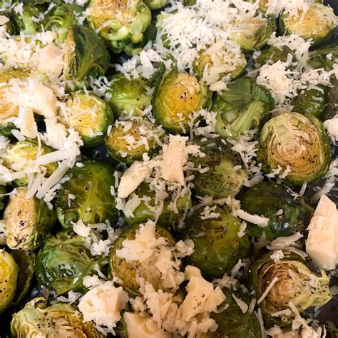 Roasted Brussels Sprouts with Shredded Asiago / Parmesan – The Cheese ...