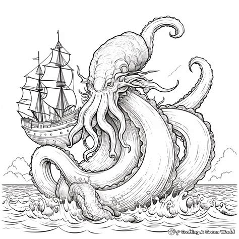 Sea Monster Coloring Page