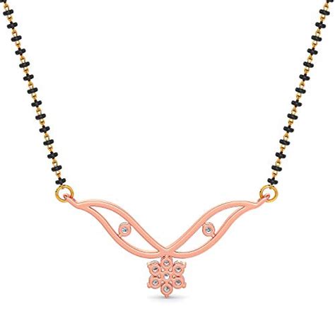 Buy Joyalukkas 18k (750) Rose Gold and Diamond Mangalsutra for Women at ...