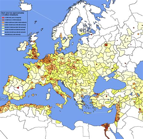 Population Density Map Europe