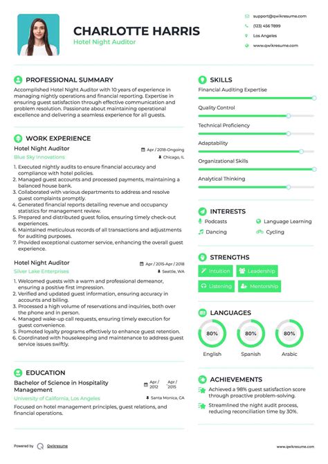 10+ Hotel Night Auditor Resume Samples & Templates for 2025