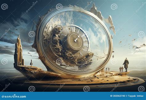 Unseen Concepts of Time Side View Inscription Effect Isolated on ...