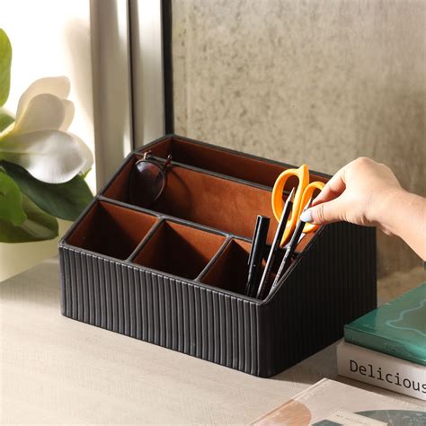 Enhabit Columns Desk Organiser - Black