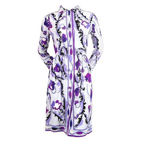1960s Emilio Pucci Cotton Velveteen Print Mini Dress at 1stDibs