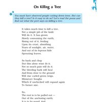 NCERT Textbook: Poem - On Killing a Tree - English Class 9 PDF Download
