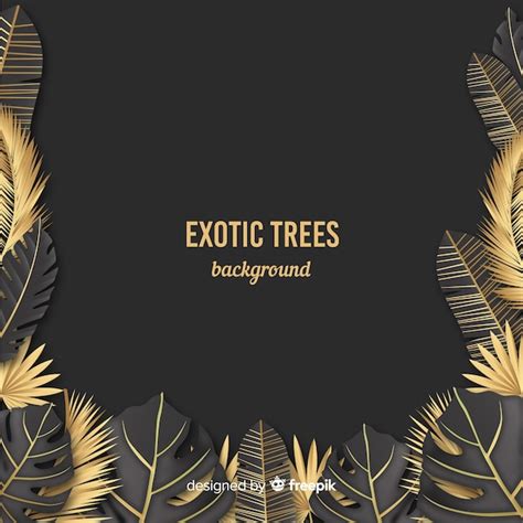 Fundo de folhas tropicais douradas | Vetor Grátis