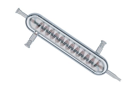 Premium Photo | Glass spiral reflux condenser coil condenser lab chemistry glassware 3d rendering
