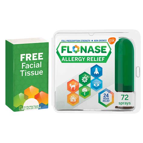 Flonase Allergy Relief Nasal Spray, 24 Hour Non Drowsy Allergy Medicine ...