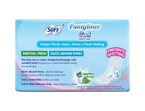 Sofy Cool Panty Liner Sanitary Pads 18 Pieces Online - Sofy India