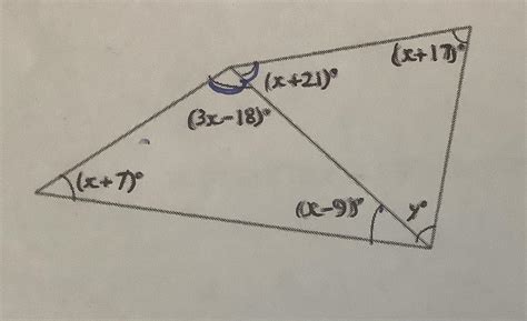 Determine the measure of the unknown variables in the given figure ...