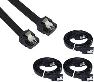 LipiWorld Pack Of 3 SATA 3 SATA III Cable Straight HDD SDD Data Cable ...