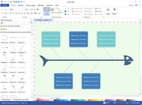 Programme bureautique pour créer un diagramme diagramme d'Ishikawa