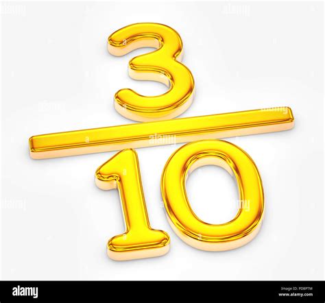 Golden score of three out of ten Stock Photo - Alamy