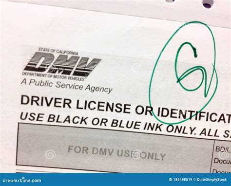 Motor Vehicles DMV California Drivers License ID Identification ...