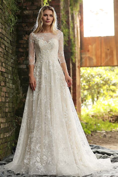 Floral Lace Wedding Dress
