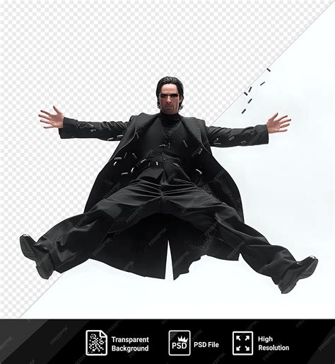 Psd neo from the matrix stoic and determined dodging bullets in bullet ...