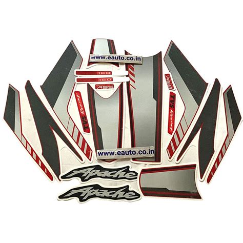 Graphics Sticker Set for TVS Apache RTR 160 BS6 | Red Bike | Vinyl Dec