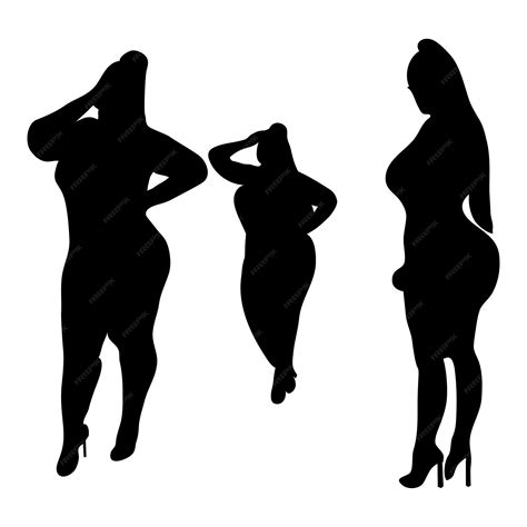 Fat Woman Silhouette Clip Art