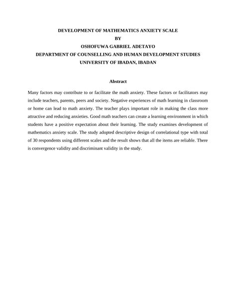 Image result for Math Anxiety Rating Scale