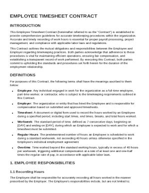 Employee Timesheet Contract Template - Fill and Sign Printable Template ...