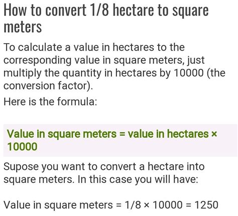 One-eighth of a hectare = _________ m² - Brainly.in