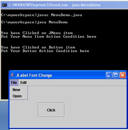 Image result for JMenuBar Java