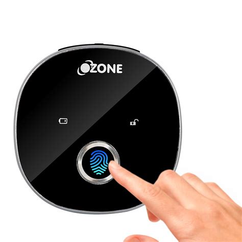 Ozone Fingerprint Lock Compact Round and Handy, Access, RFID Locking ...
