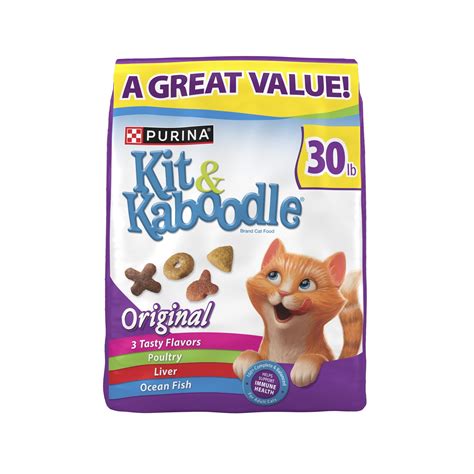Purina Kit & Kaboodle Original Adult Cat Food, Immune Health, 30 lb Bag ...