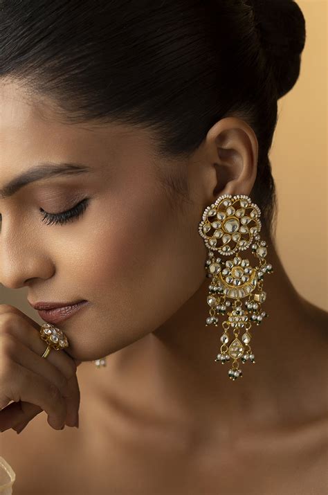 Asfiya Kundan and Pearl Earrings – Paisley Pop Shop