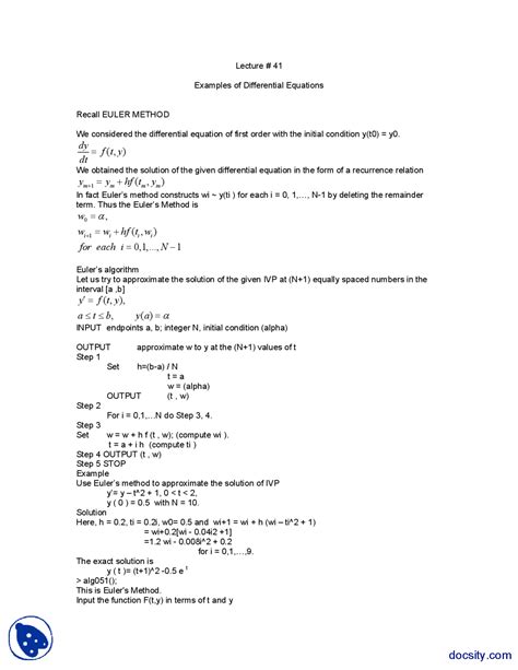 Image result for Numerical Analysis Examples
