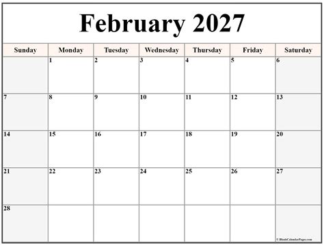 February 2027 calendar | free printable calendars